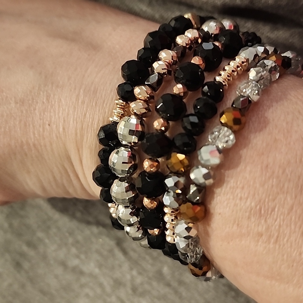Stackable stretch bracelets - Picture 2 of 3